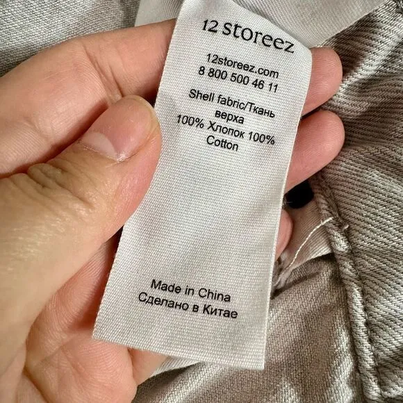 12 Storeez Women's Jeans Light Wash Straight Fit Mid Rise Denim Size M