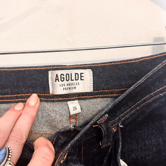 3 FOR $50! 🎁 AGOLDE Roxanne Super High Rise Skinny Jeans Dark Wash Sz. 26