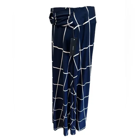 3 PCS BLUE &amp; WHITE MIDI &amp; MAXI SKIRTS FOR ALL OCCASIONS TATTERSALLS &amp; CHEVRON