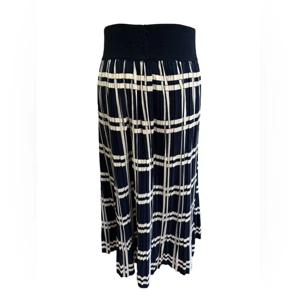 3 PCS BLUE &amp; WHITE MIDI &amp; MAXI SKIRTS FOR ALL OCCASIONS TATTERSALLS &amp; CHEVRON