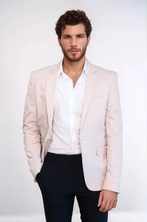 3 pocket Single Button Cotton Grey Jacket-Wessi