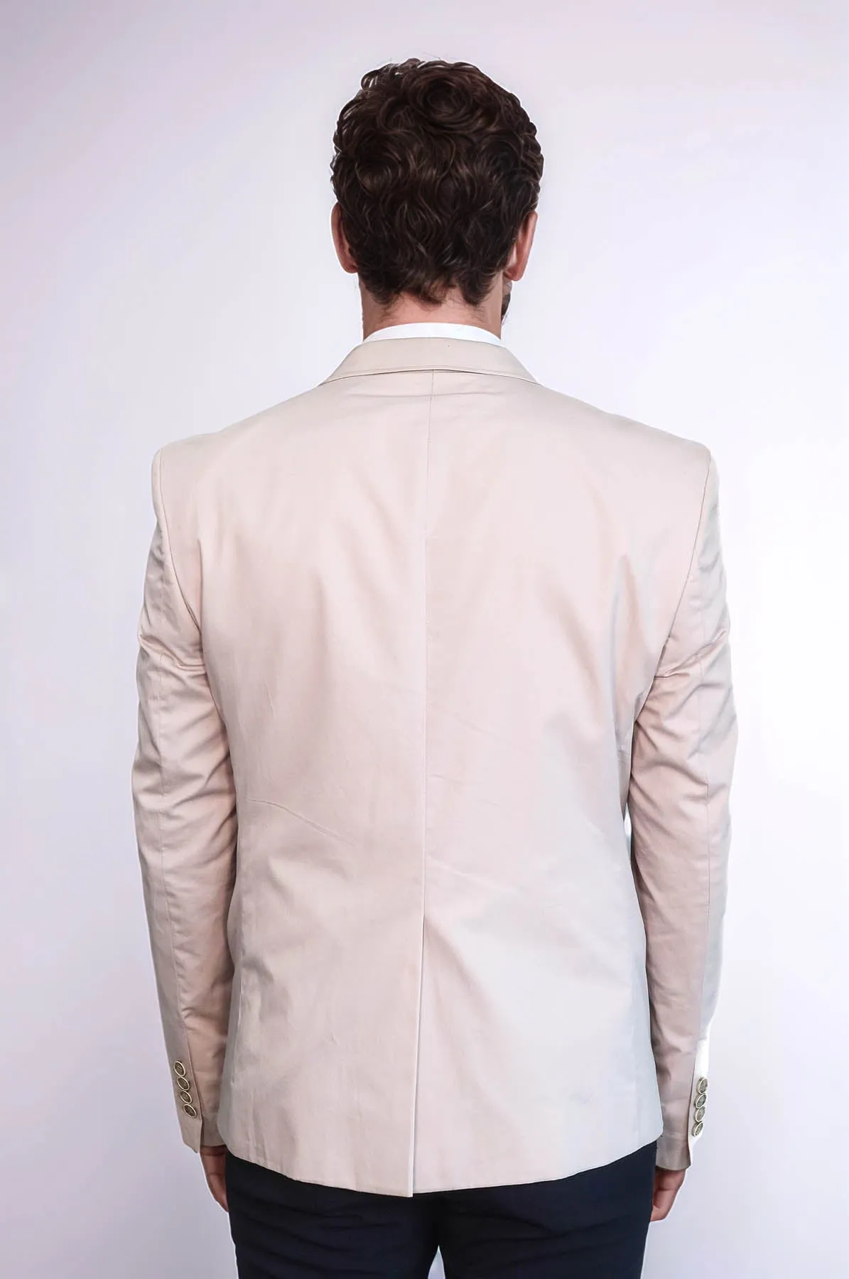 3 pocket Single Button Cotton Grey Jacket-Wessi