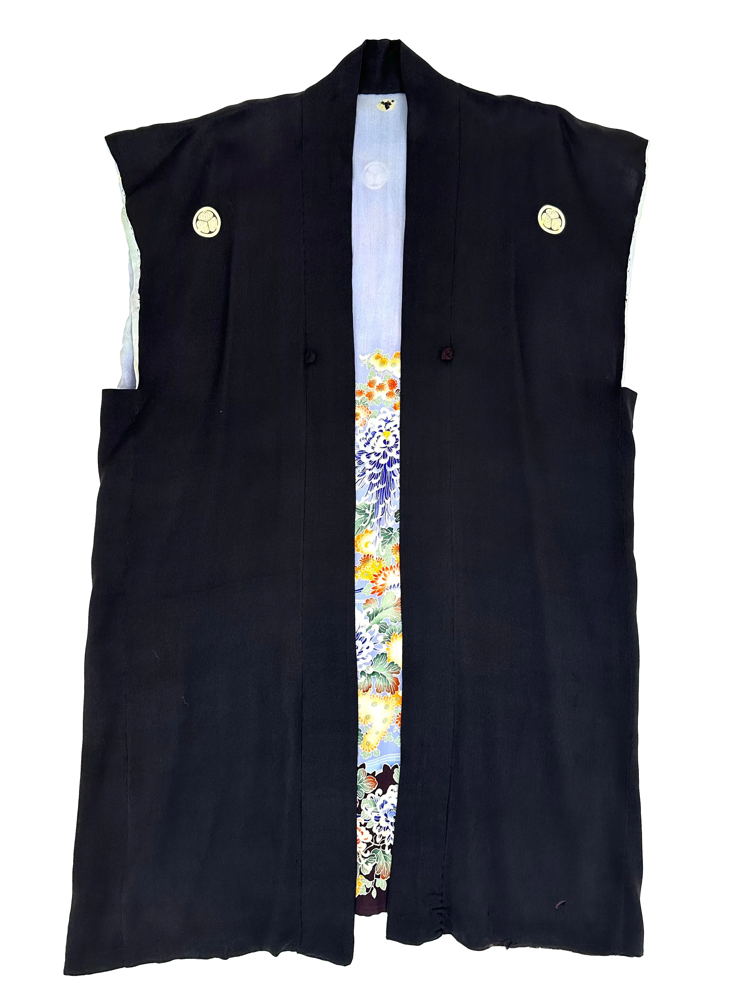 30s Silk Printed Kantoi Kimono*