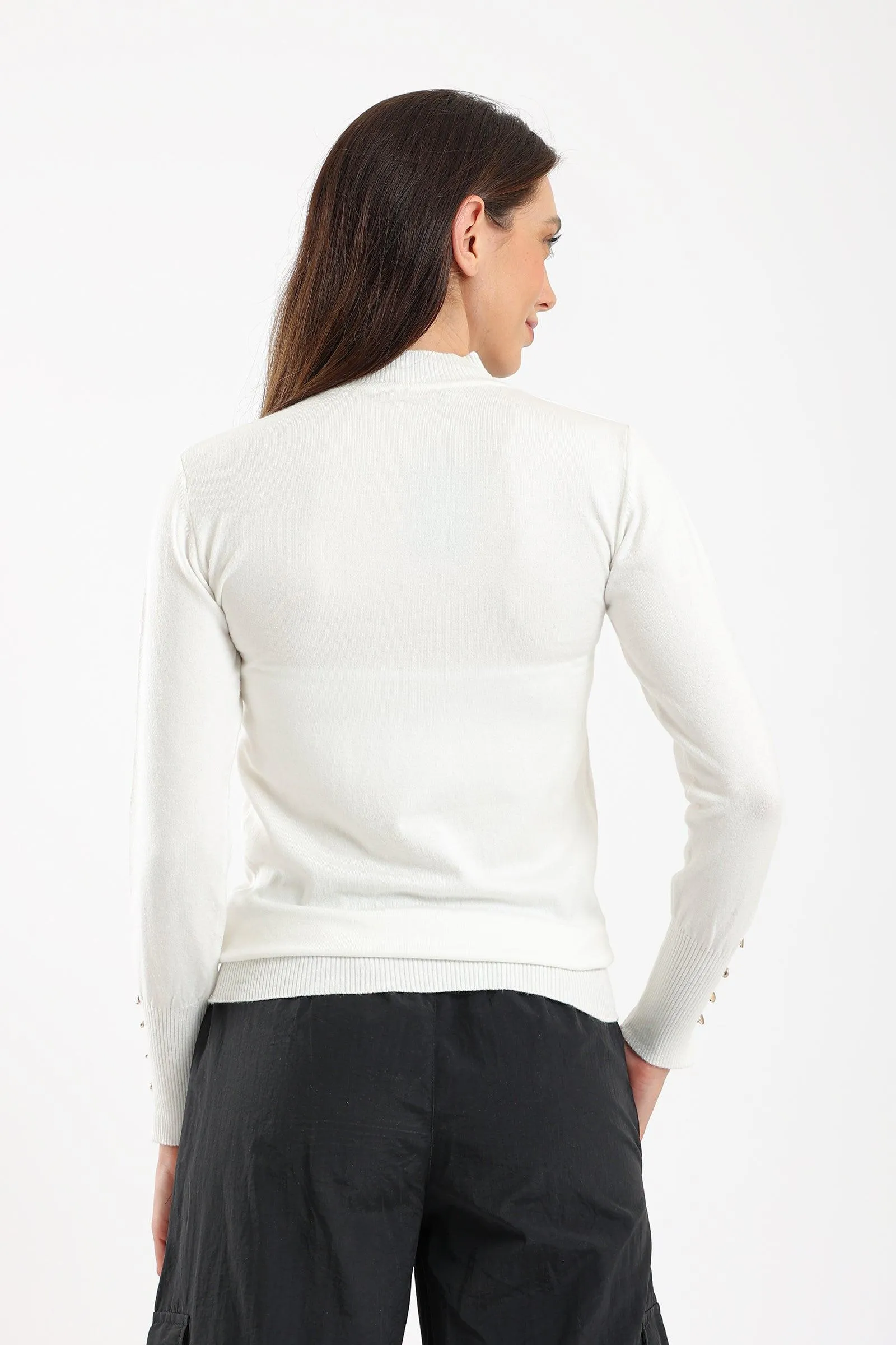 4 Buttoned Sleeves Pullover