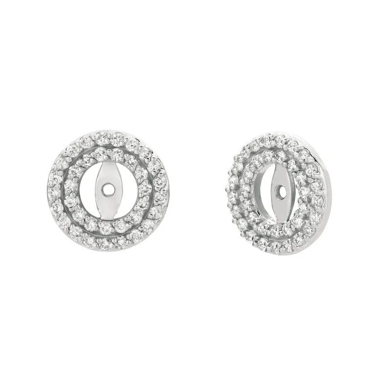 5MM DIAMOND EARRING JACKETS 14K GOLD (0.6 CTW)