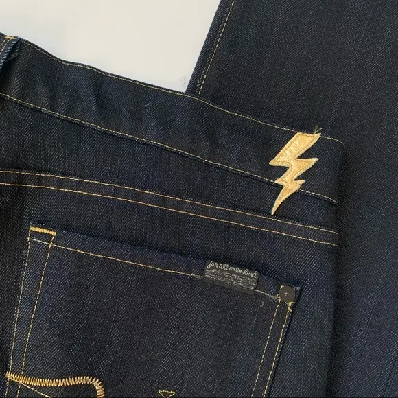 7 For All Mankind Dark Wash Straight Fit Jeans Size 32