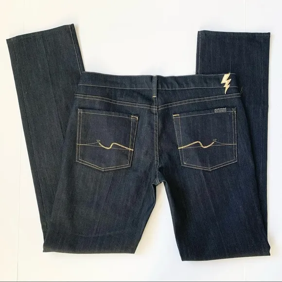 7 For All Mankind Dark Wash Straight Fit Jeans Size 32