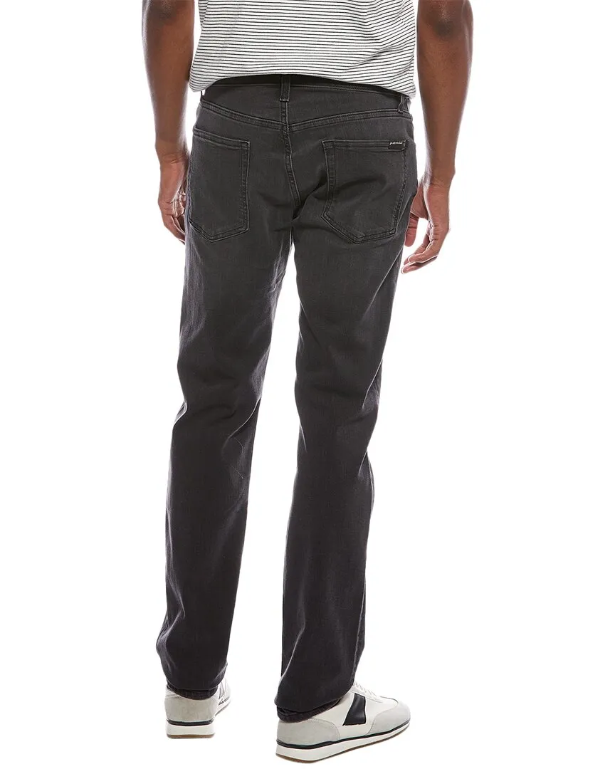 7 For All Mankind Slimmy Clean Pocket Washed Black Slim Straight Jean