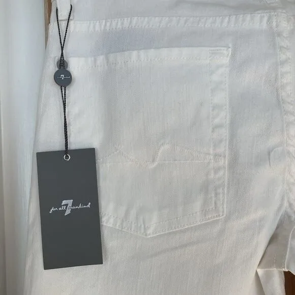 7 FOR ALL MANKIND Women's Clean White Denim Kimmie Bootcut Jeans Size 31  NWT