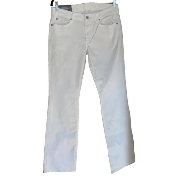 7 FOR ALL MANKIND Women's Clean White Denim Kimmie Bootcut Jeans Size 31  NWT