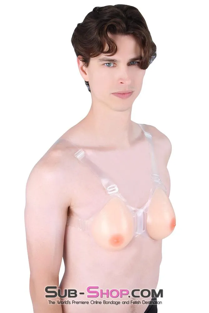 7180AE      Just Like My Own Sissy Transformation B-Cup Real Feel Breasts with Nipples