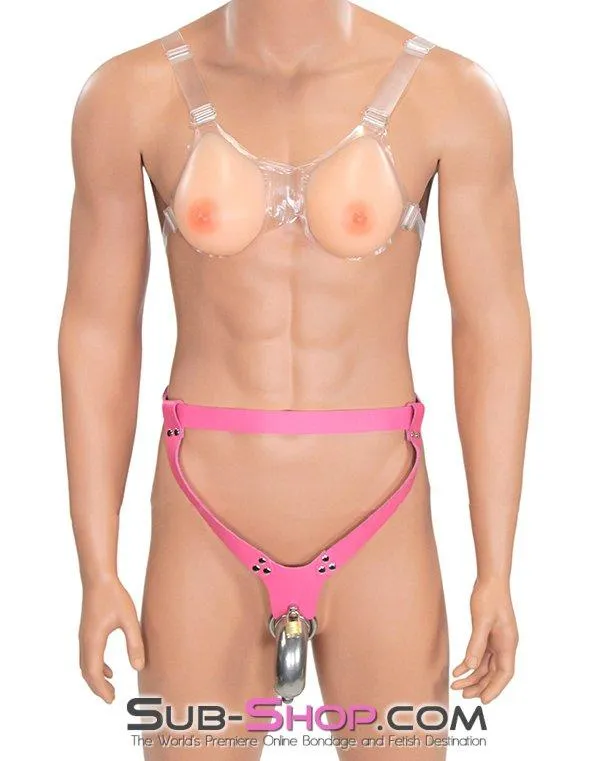 7180AE      Just Like My Own Sissy Transformation B-Cup Real Feel Breasts with Nipples