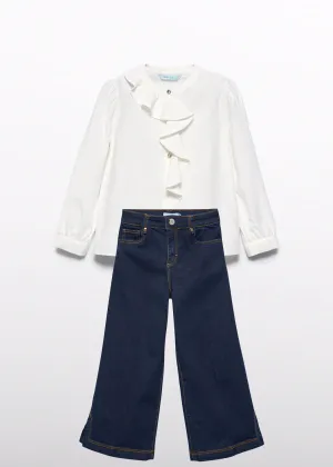 Abel & Lula 5679 Long Sleeve Blouse and 5718 Dark Jeans In Stock Now