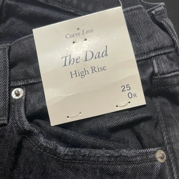 ABERCROMBIE AND FITCH CURVE LOVE THE ASYMMETRIC DAD HIGH RISE JEAN