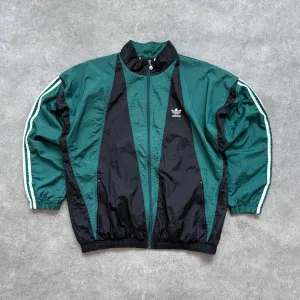Adidas 1990s lightweight colour block shell jacket (L)