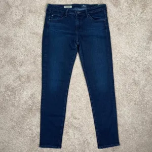 AG Adriano Goldschmied Jeans Women 28R Blue Dark Wash Stevie Ankle Slim Straight