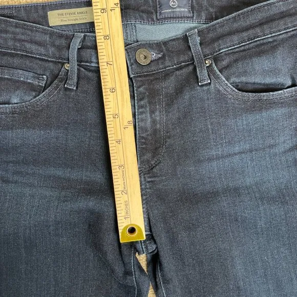 AG Adriano Goldschmied Jeans Women 28R Blue Dark Wash Stevie Ankle Slim Straight