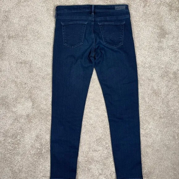 AG Adriano Goldschmied Jeans Women 28R Blue Dark Wash Stevie Ankle Slim Straight