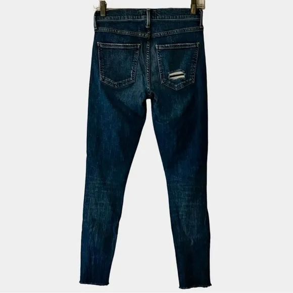 Agolde High Rise Skinny Jeans Destroyed Distressed 26