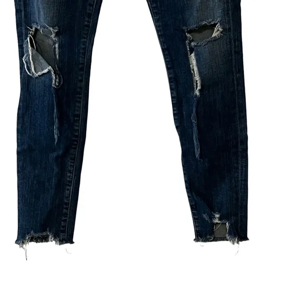 Agolde High Rise Skinny Jeans Destroyed Distressed 26