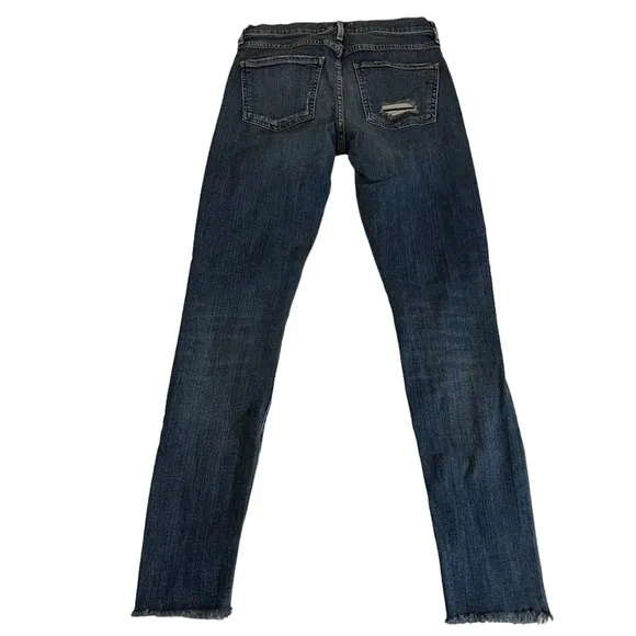 Agolde High Rise Skinny Jeans Destroyed Distressed 26