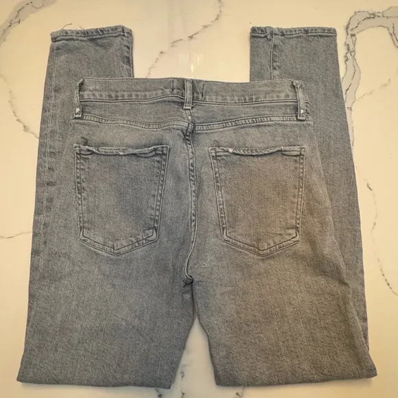 Agolde High Rise Slim Fit Light Gray Jeans
