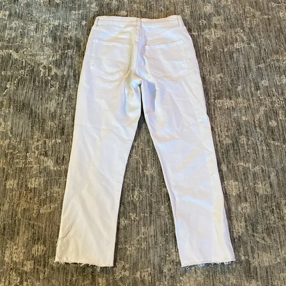 AGOLDE White Denim Jeans size 27 - raw hem - button up - great condition