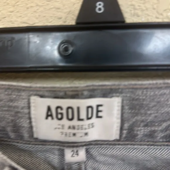 Agolde Womens High Rise Slim in Spirit Button Fly Jeans Size 24