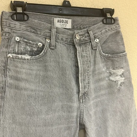 Agolde Womens High Rise Slim in Spirit Button Fly Jeans Size 24