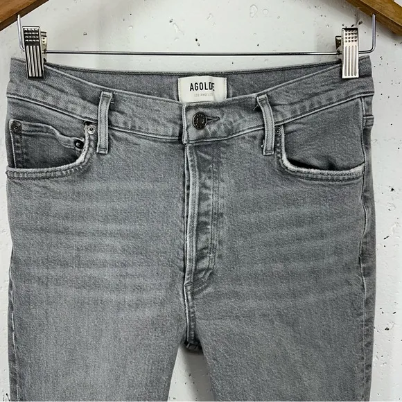 AGOLDE Women’s size 27 Nico High Rise Slim Stretch Ankle Jeans in Chime Gray