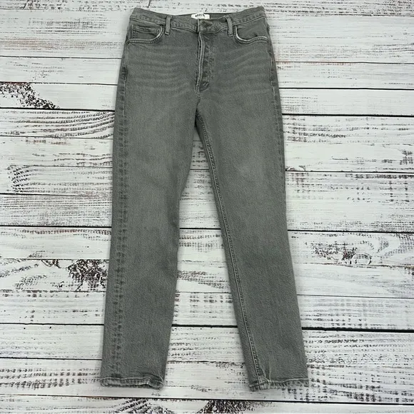 AGOLDE Women’s size 27 Nico High Rise Slim Stretch Ankle Jeans in Chime Gray