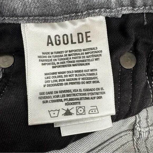 AGOLDE Women’s size 27 Nico High Rise Slim Stretch Ankle Jeans in Chime Gray