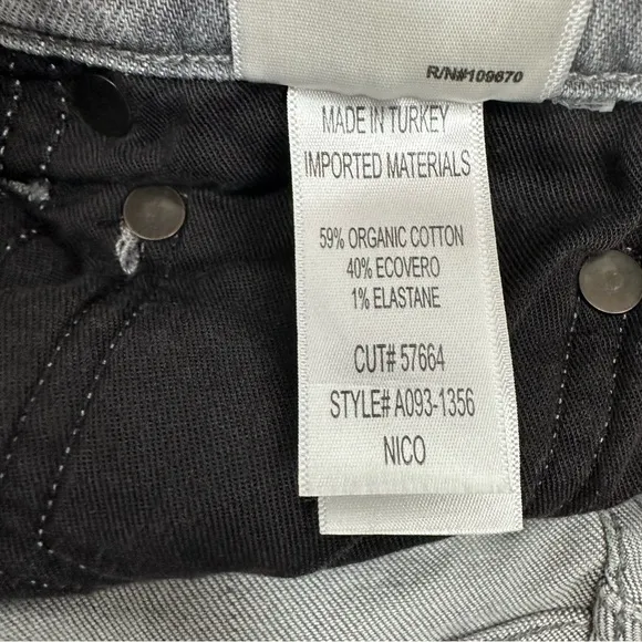 AGOLDE Women’s size 27 Nico High Rise Slim Stretch Ankle Jeans in Chime Gray