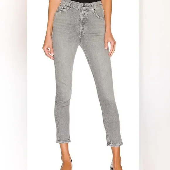 AGOLDE Women’s size 27 Nico High Rise Slim Stretch Ankle Jeans in Chime Gray