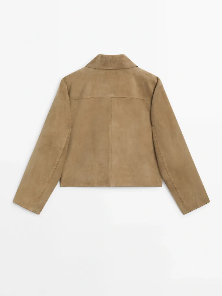 Alodie™ | Casual Lapel Suede Leather Short Coat