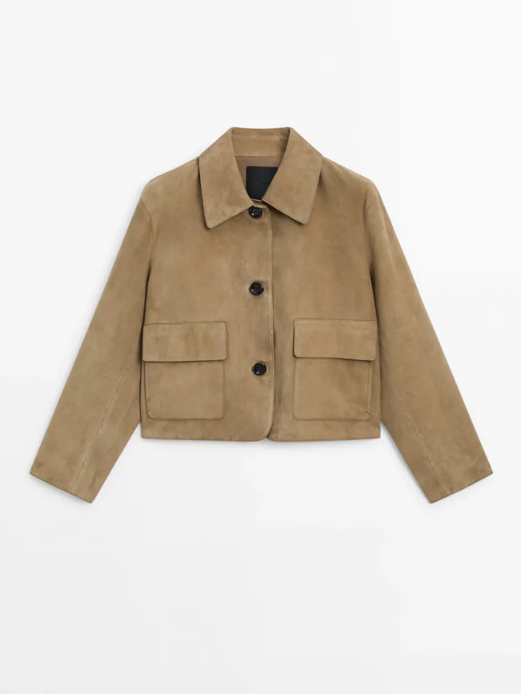 Alodie™ | Casual Lapel Suede Leather Short Coat