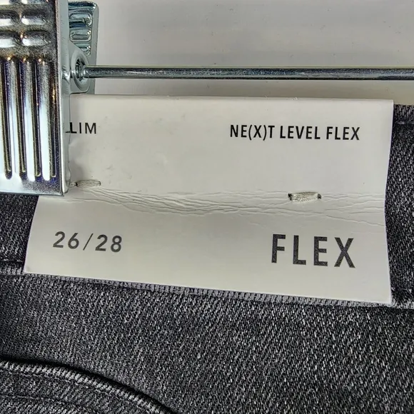 American Eagle Jeans Womens 26/28 Next Level Flex Slim Black Wash Denim NWT