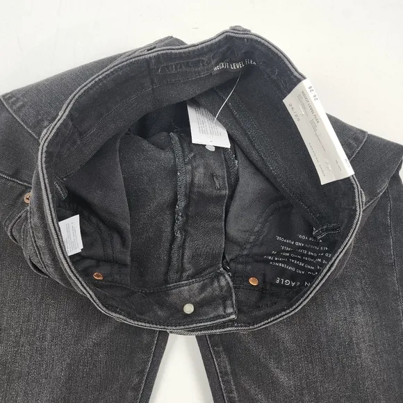 American Eagle Jeans Womens 26/28 Next Level Flex Slim Black Wash Denim NWT