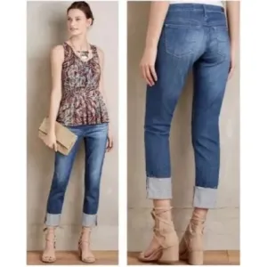Anthropologie AG Adriano Goldschmidt the Stevie cuff slim straight cuffed jeans