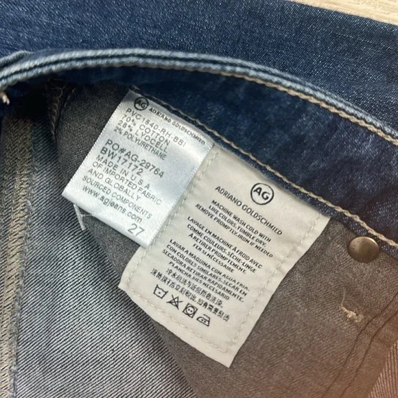 Anthropologie AG Adriano Goldschmidt the Stevie cuff slim straight cuffed jeans