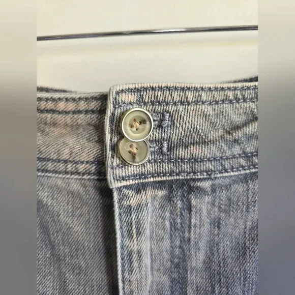 ANTHROPOLOGIE Pilcro Ultra High Rise Cropped Jeans,Grey/Peach Acid Wash, Size 26