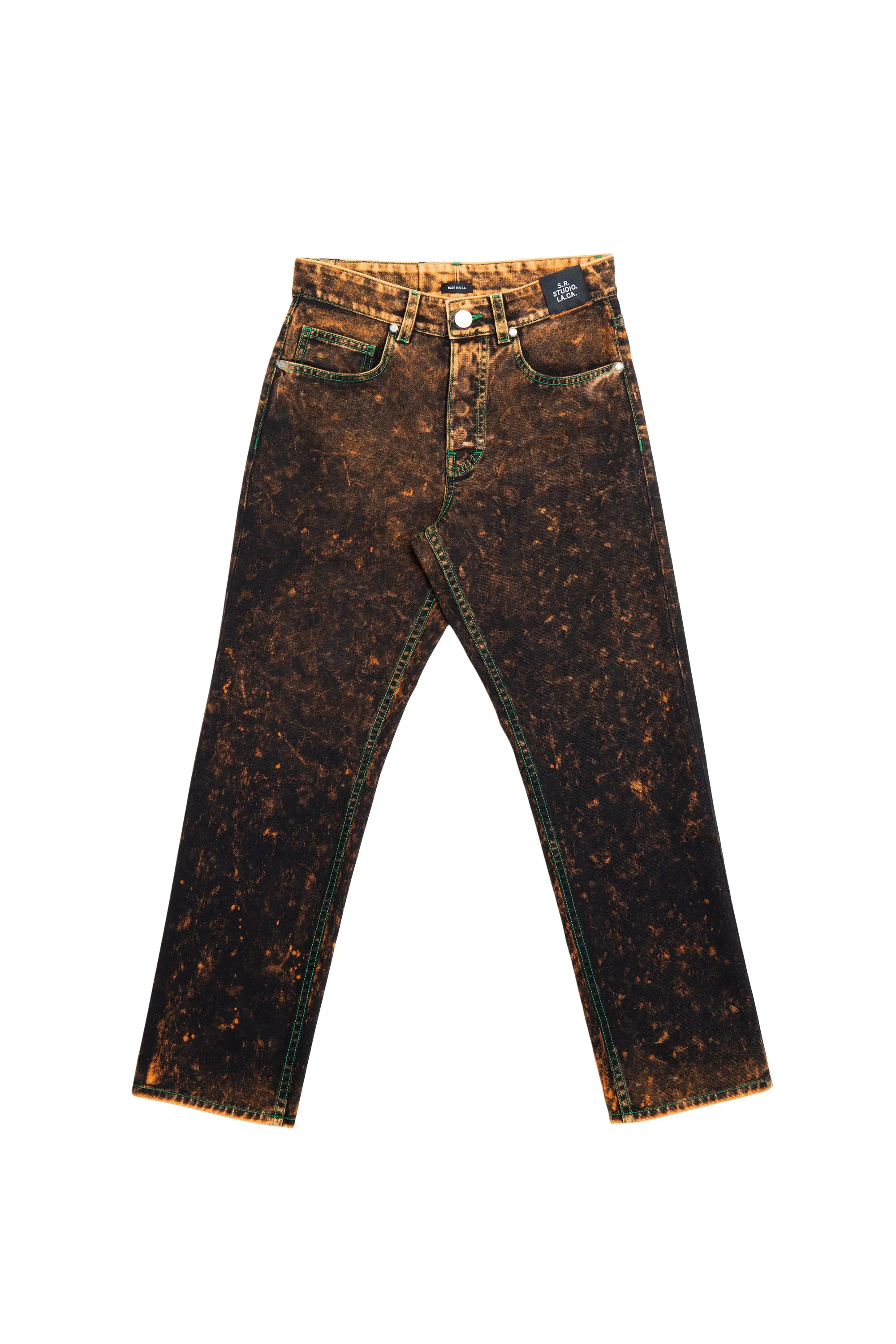 AP WOMEN'S C-JEAN WITH CONTRAST STITCHING AND IO WASH