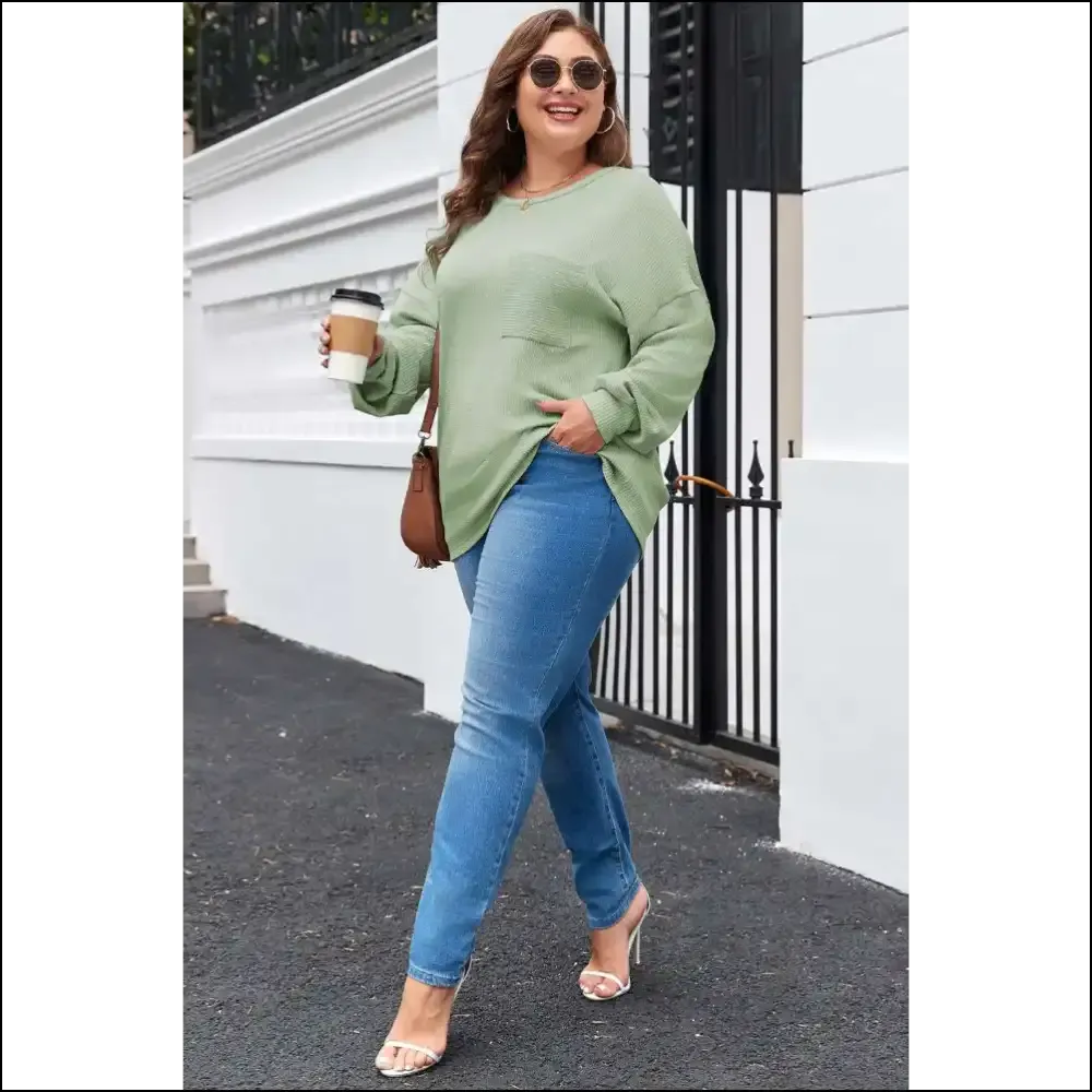 Aqua Ribbed Pocketed Bff Top: Needful Things,  Comfy 💙