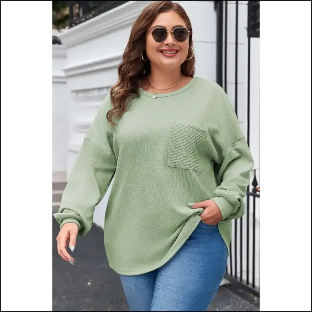 Aqua Ribbed Pocketed Bff Top: Needful Things,  Comfy 💙