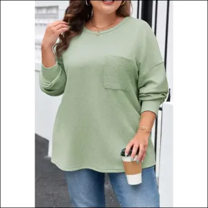 Aqua Ribbed Pocketed Bff Top: Needful Things,  Comfy 💙