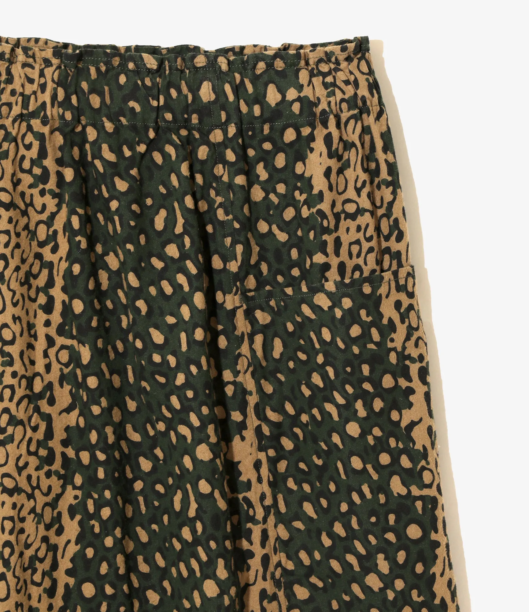 Army String Skirt – Leopard Print Flannel