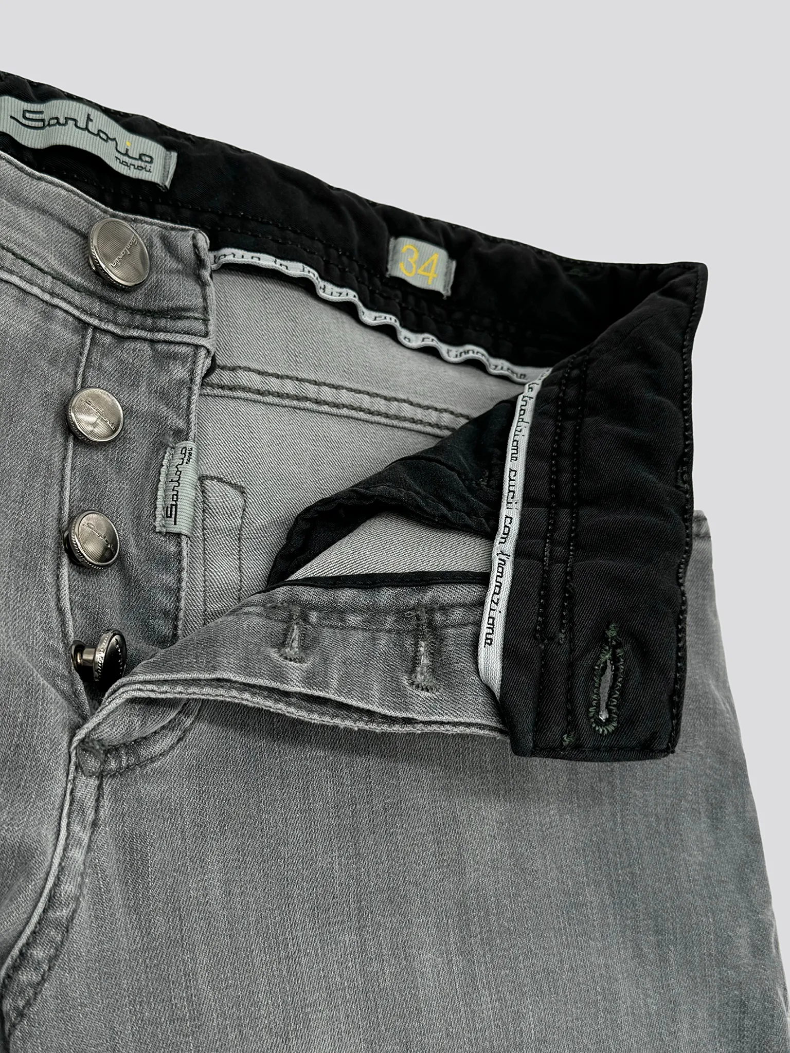 Ash Grey Cotton Jeans