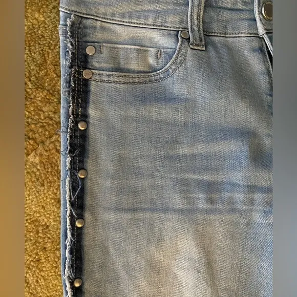 Authentic Liverpool The Slim Boyfriend Embellished Side Detail Jeans