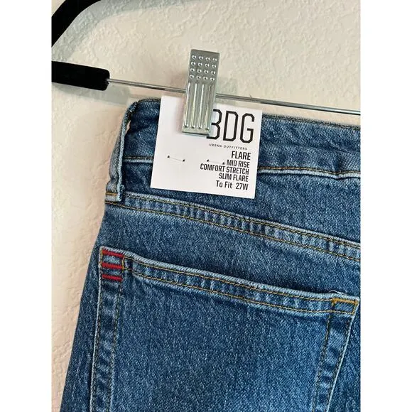 BDG Urban Outfitters Slim Flare Mid Rise Comfort Stretch Jeans Women Size 27 4