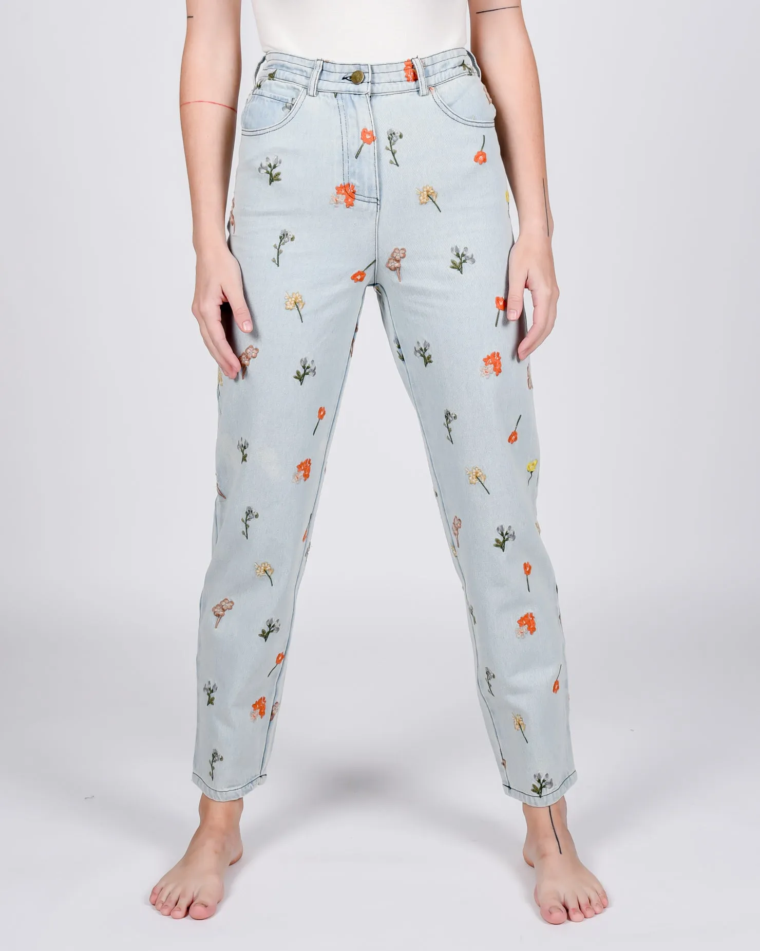 Begonia jeans in mid-blue